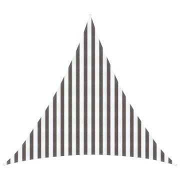 Telo Ombra 3 x 3 x 3 m HDPE Triangolare Grigio chiaro e bianco