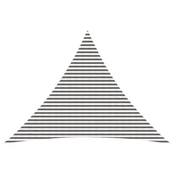 Telo Ombra 5 x 5 x 6 m HDPE Triangolare Grigio chiaro e bianco