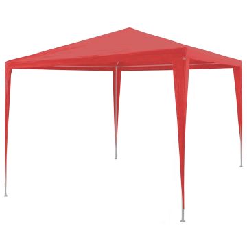 Tenda Party Rosso 300 x 300 x 255 cm PE e Acciaio
