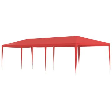 Tenda Party Rosso 900 x 300 x 255 cm PE e Acciaio