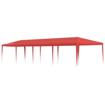 Tenda Party Rosso 1200 x 300 x 255 cm PE e Acciaio