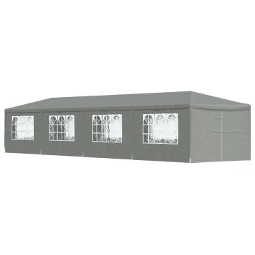 Tenda Party 1200 x 300 x 255 cm Grigio Chiaro PE e Acciaio