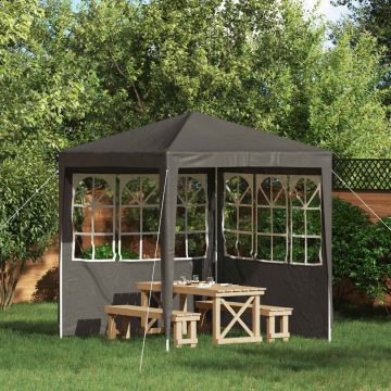 Parete per tenda da festa 2 pz 200 x 195 cm Antracite