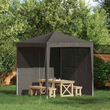 Parete per tenda da festa 2 pz 200 x 195 cm Antracite