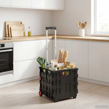 Carrello Nero e Rosso 35 x 39 x 92 cm PP ed elastomero