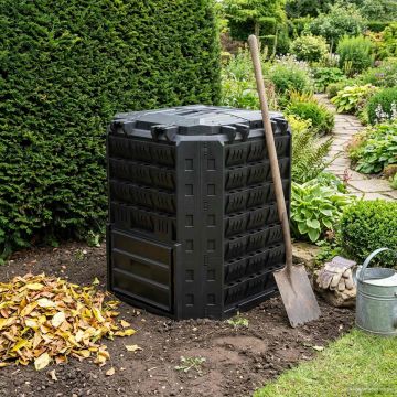 Compostiera da giardino Nero 71 x 71 x 81,5 cm 100% PP