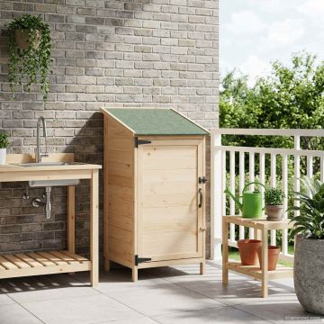 Capanno da Giardino con tetto Naturale 59 x 56 x 113,5 cm