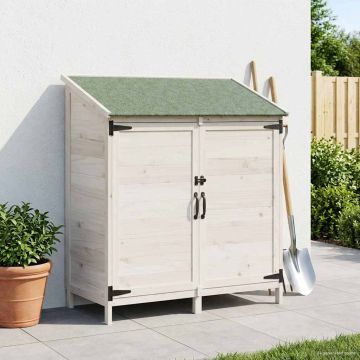 Capanno da Giardino con tetto Bianco 106,5 x 56 x 113,5 cm