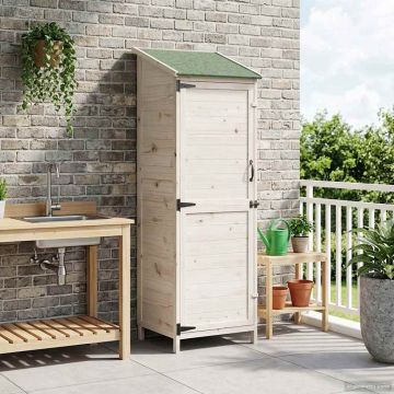 Capanno da Giardino con tetto Bianco 59,5 x 56 x 176,5 cm