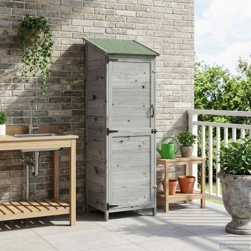 Capanno da Giardino con tetto Grigio 59,5 x 56 x 176,5 cm
