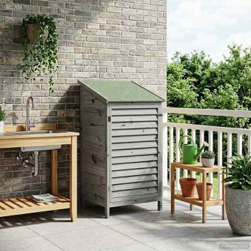 Capanno da Giardino con tetto Grigio 59 x 56 x 113,5 cm