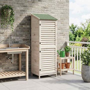 Capanno da Giardino con tetto Bianco 59 x 56 x 176 cm