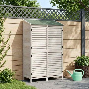 Capanno da Giardino con tetto Bianco 106 x 56 x 176,5 cm