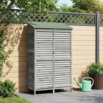 Capanno da Giardino con tetto Grigio 106 x 56 x 176,5 cm
