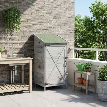 Capanno da Giardino Grigio 59,5 x 56 x 113,5 cm
