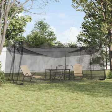Rete per Zanzare da Giardino 220 mesh Nero 3 x 6 x 2,5 m