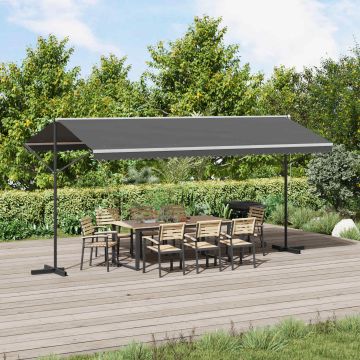 Tenda autoportante 5 x 3 m Poliestere Grigio