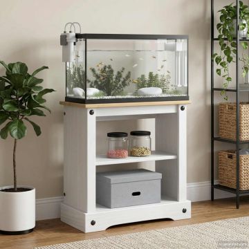 Supporto per Acquario CORONA Bianco e marrone 60,5 x 30 x 60 cm