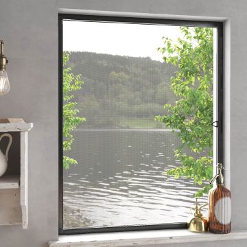 Zanzariera per finestre Antracite 120 x 140 cm