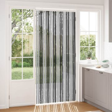 Tenda per insetti in chenille Grigio e Nero 100 x 220 cm