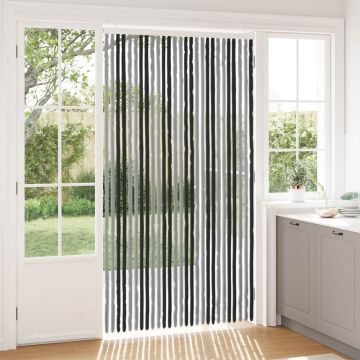 Tenda per insetti in chenille Grigio e Nero 118 x 220 cm
