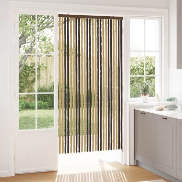 Tenda per insetti in chenille Marrone Scuro e Beige