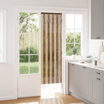 Tenda per insetti in chenille Marrone e Beige 56 x 185 cm