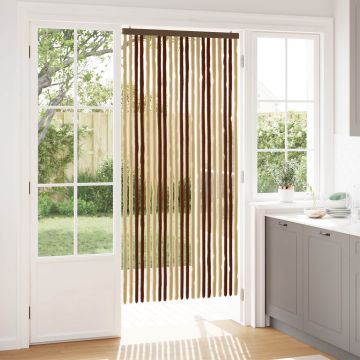 Tenda per insetti in chenille Marrone e Beige 90 x 200 cm