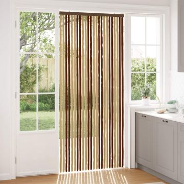 Tenda per insetti in chenille Marrone e Beige 100 x 230 cm