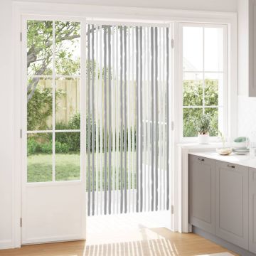 Tenda per insetti in chenille Grigio e Bianco 90 x 200 cm