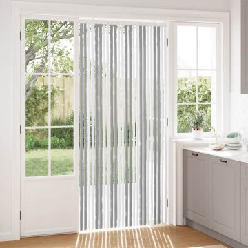 Tenda per insetti in chenille Grigio e Bianco 100 x 220 cm