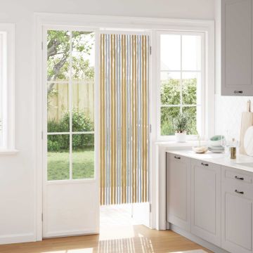 Tenda per insetti in chenille Grigio e Beige 56 x 185 cm