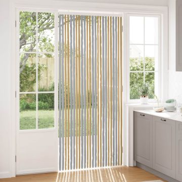 Tenda per insetti in chenille Grigio e Beige 100 x 230 cm