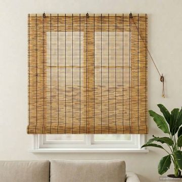 Tenda a rullo Marrone 140 x 160 cm Giunco