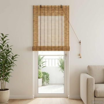 Tenda a rullo Marrone 60 x 220 cm Giunco