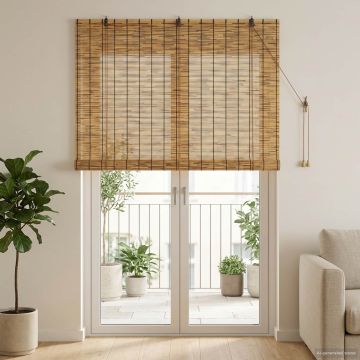 Tenda a rullo Marrone 140 x 220 cm Giunco