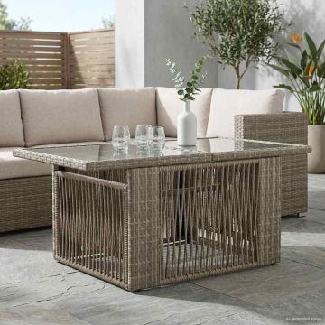 Tavolo da giardino sollevabile Grigio 100 x 55 x 37 cm