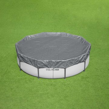 Bestway Copertura per piscina Ø3,05 m Rotondo Poliestere Grigio