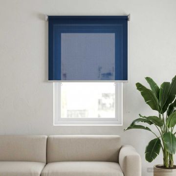 Tenda a Rullo Esterno Blocco UV 90% Blu 80 x 140 cm HDPE