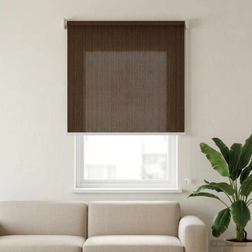 Tenda a Rullo Esterno Blocco UV 90% Marrone 80 x 140 cm HDPE