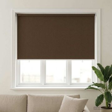 Tenda a Rullo Esterno Blocco UV 90% Marrone 140 x 140 cm HDPE