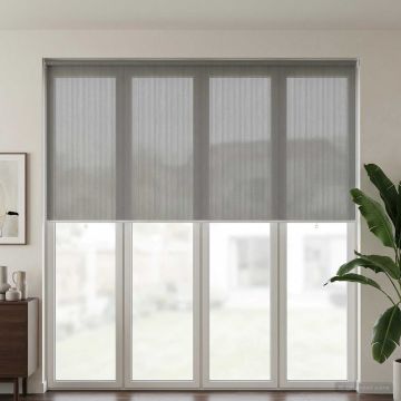 Tenda a Rullo Esterno Blocco UV 90% Grigio Chiaro 350 x 140 cm