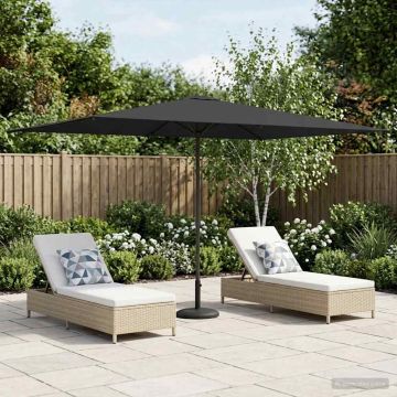 Ombrello da giardino 200 x 300 cm Poliestere Rettangolare