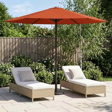 Ombrello da giardino 230 x 230 cm Poliestere Rettangolare