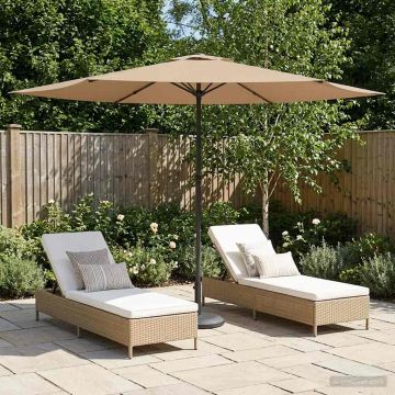 Ombrello da giardino 300 x 300 cm Poliestere Rettangolare