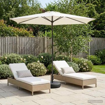 Parasole da Giardino con Base 270 x 270 cm Poliestere