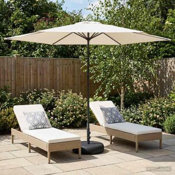 Parasole da Giardino con Base 300 x 300 cm Poliestere