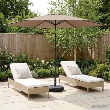 Parasole da Giardino con Base 300 x 300 cm Poliestere