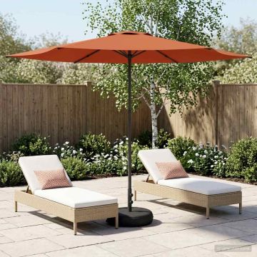 Parasole da Giardino con Base 300 x 300 cm Poliestere