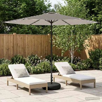 Parasole da Giardino con Base 300 x 300 cm Poliestere